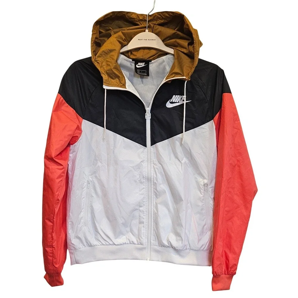 Nike Sportswear Windrunner Hooded Windbreaker Jacket Colorblock Women Small